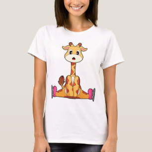 Giraffe Ice skating Ice skates Winter sports T-Shirt