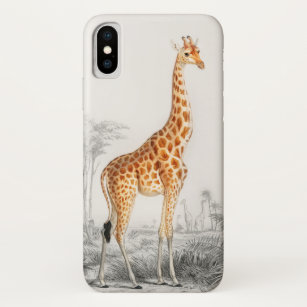 Giraffe Illustration Vintage Art Print Case-Mate iPhone Case