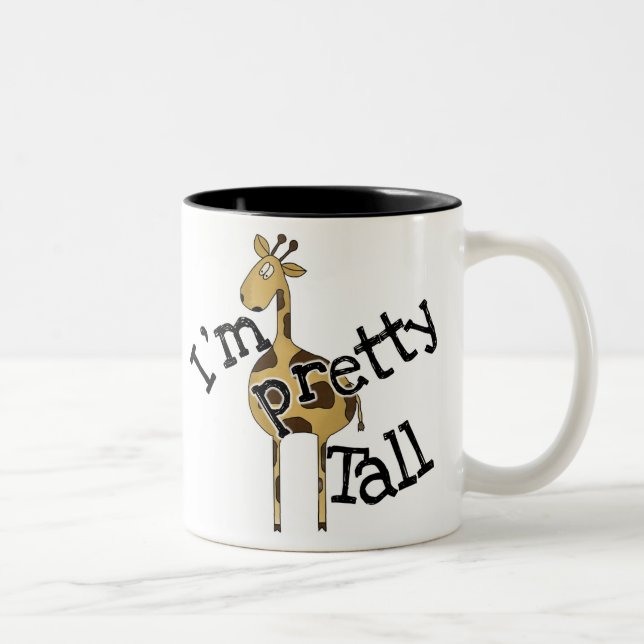 Giraffe I'm Pretty Tall Two-Tone Coffee Mug (Right)