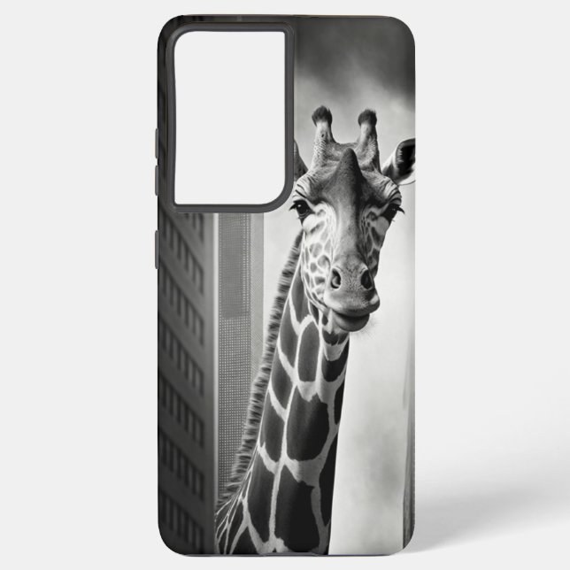 Giraffe in a Cityscape Samsung Galaxy S21 Ultra Case (Back)