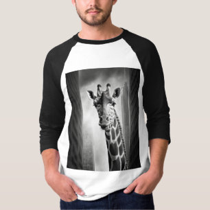 Giraffe in a Cityscape T-Shirt