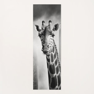 Giraffe in a Cityscape Yoga Mat