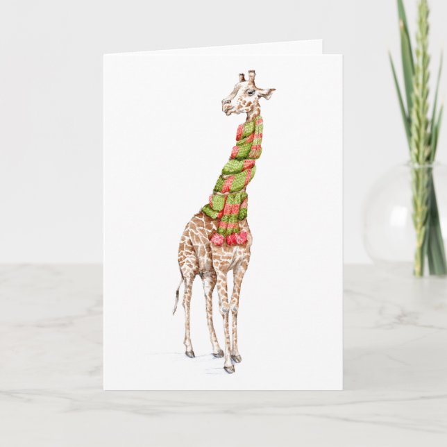 Giraffe in a Scarf Card (Front)