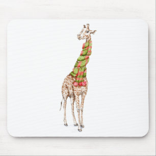Giraffe in a Scarf Mouse Mat