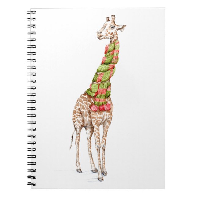 Giraffe in a Scarf Notebook (Front)