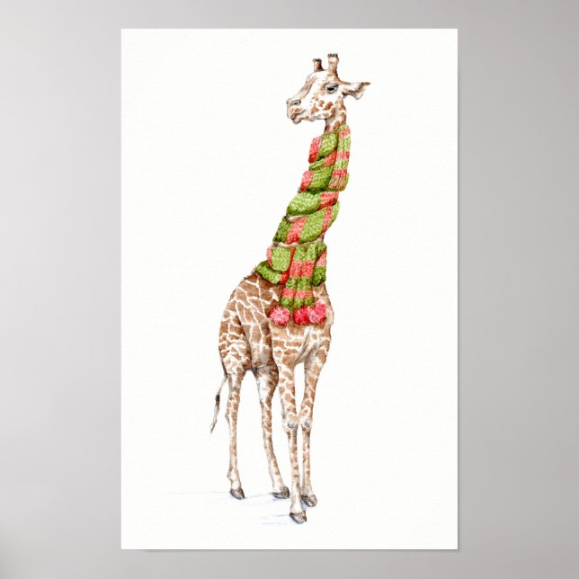 Giraffe in a Scarf Poster (Front)