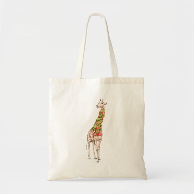 Giraffe in a Scarf Tote Bag (Front)