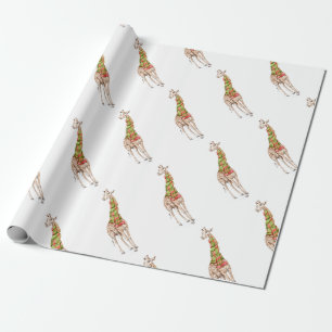 Giraffe in a Scarf Wrapping Paper