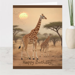 Giraffe in Africa Card
