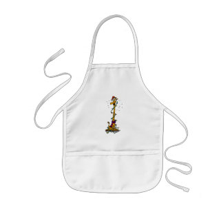 Giraffe in lights on sled kids apron