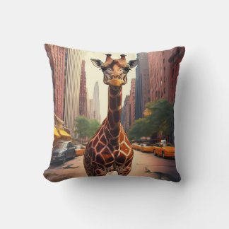 Giraffe in NYC  Cushion
