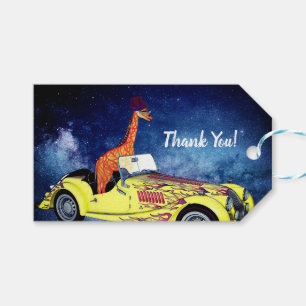 Giraffe In Space Custom Gift Tags