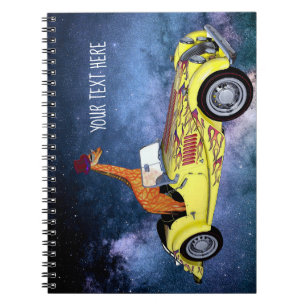 Giraffe in space Custom Photo Notebook