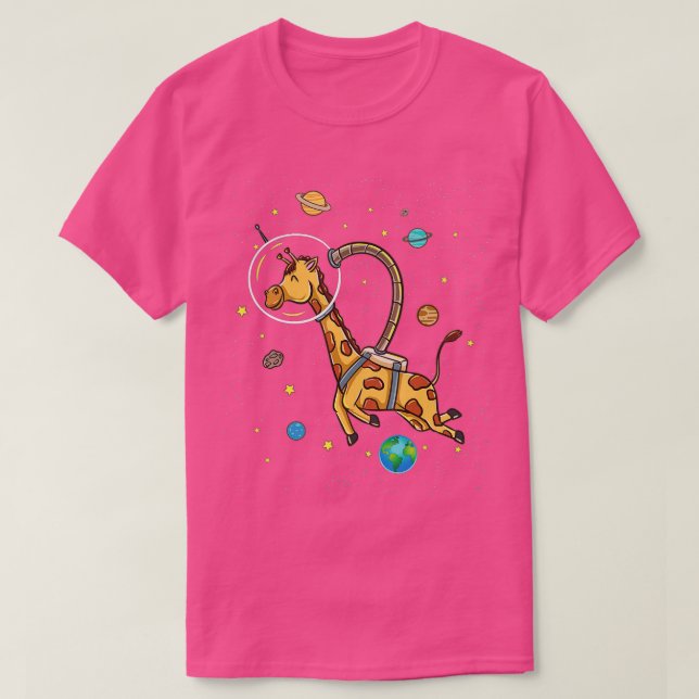 Giraffe In Space Giraffe Lover  T-Shirt (Design Front)