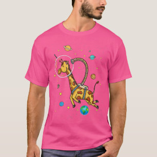 Giraffe In Space Giraffe Lover T-Shirt