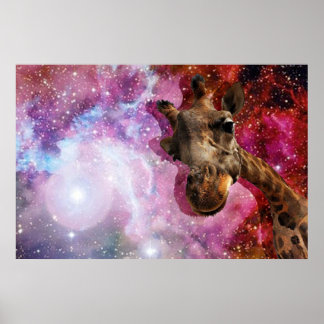Giraffe...in Space?! Poster