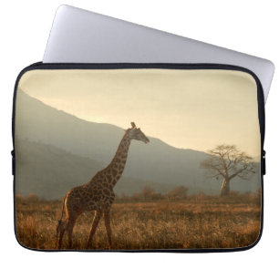 Giraffe in the Savannah Laptop Sleeve