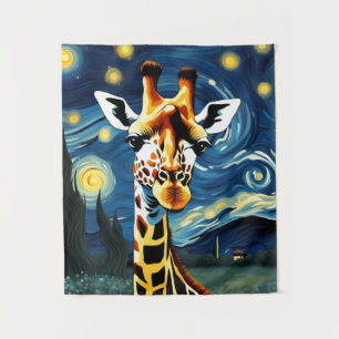 Giraffe in the Starry Night Tapestry