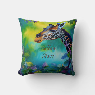 Giraffe in the trees cushion