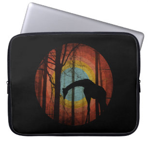 GIRAFFE IN THE WOODS FOREST LAPTOP SLEEVE