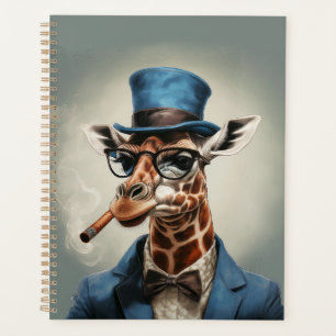 Giraffe in top hat and jacket planner