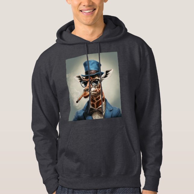 Giraffe in top hat with cigar (Front)
