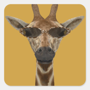 Giraffe Incognito Square Sticker
