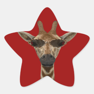 Giraffe Incognito Star Sticker