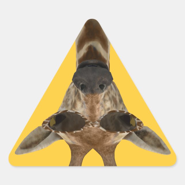 Giraffe Incognito Triangle Sticker (Front)