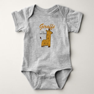Giraffe is my spirit animal baby bodysuit