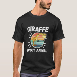 Giraffe is My Spirit Animal Kawaii Cartoon Funny G T-Shirt