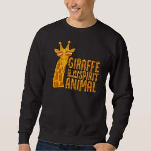 Giraffe Is My Spirit Animal Kids Giraffe Sweatshirt
