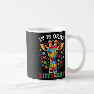 Giraffe It's Ok To Be Different Autism Awareness Coffee Mug