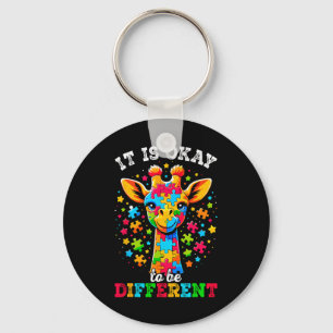 Giraffe It's Ok To Be Different Autism Awareness Key Ring