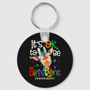 Giraffe It's Okay To Be Different Autism Awareness Key Ring