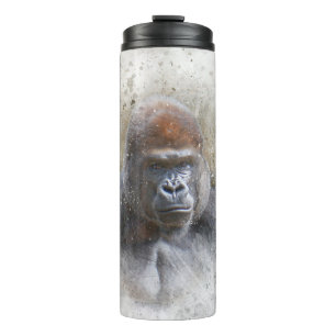 Giraffe Jungle Animal Photo Modern Watercolor Thermal Tumbler