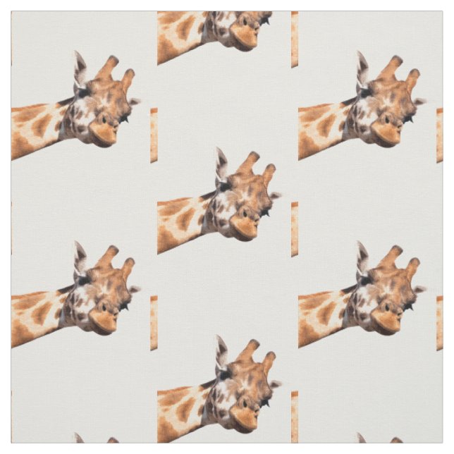 Giraffe Jungle Animal Portrait Fabric (Swatch)
