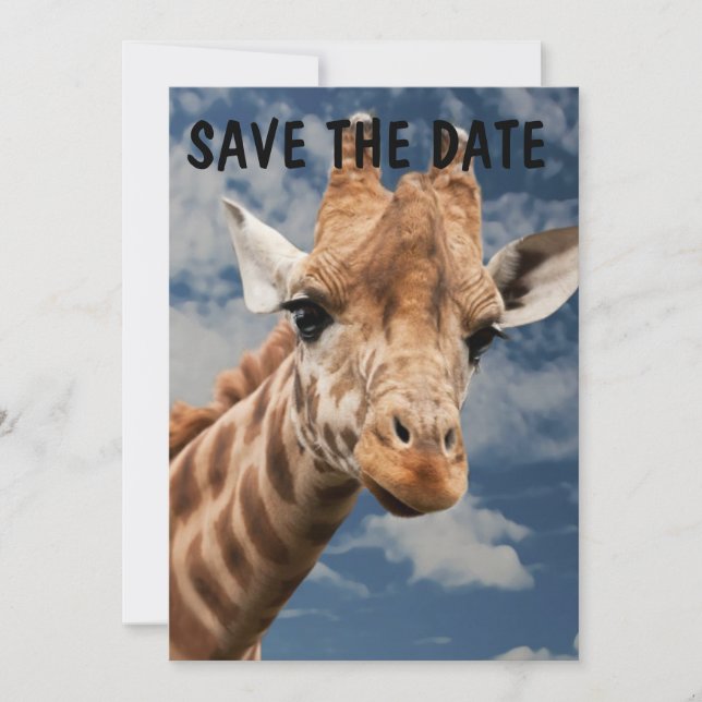 GIRAFFE JUNGLE INVITATIONS PERSONALIZE (Front)