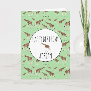 Giraffe Jungle Safari Animal Card