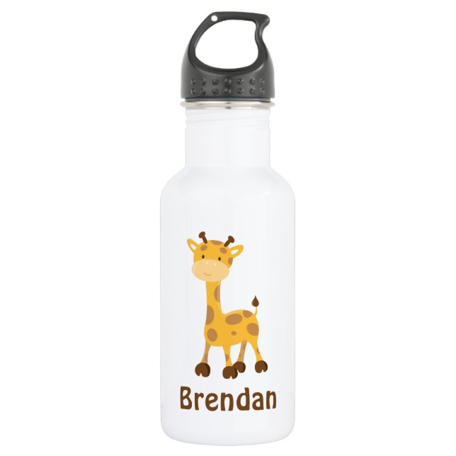 Giraffe Kids Personalised 532 Ml Water Bottle (Front)