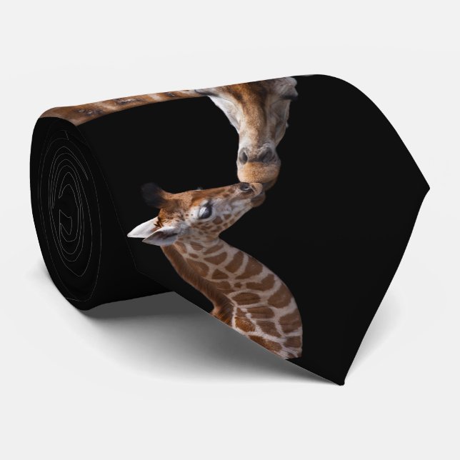 Giraffe Kisses Tie Double Sided (Rolled)