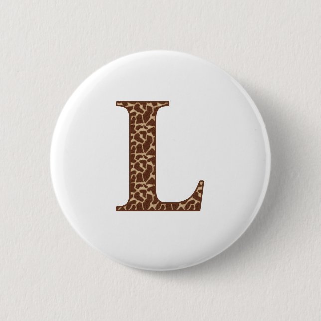 Giraffe L 6 Cm Round Badge (Front)