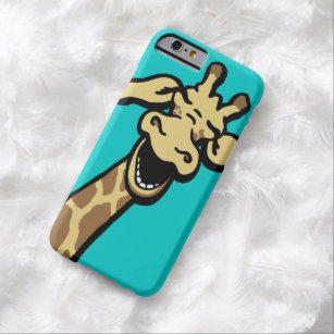 Giraffe laughing graphic aqua teal iPhone 6 case