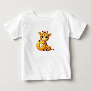 Giraffe Letter G Baby T-Shirt