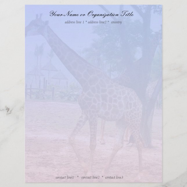giraffe letterhead template (Front)