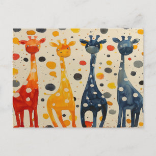 Giraffe Long Neck Postcard