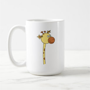 Giraffe Looking Sideways. Cartoon. Coffee Mug
