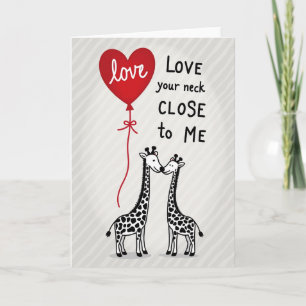 Giraffe Love Close To Me Card
