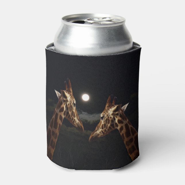 Giraffe Love In The Moonlight, Can Cooler (Can Front)