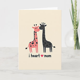 Giraffe Love Mothers Day Card